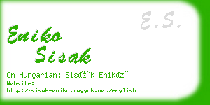 eniko sisak business card